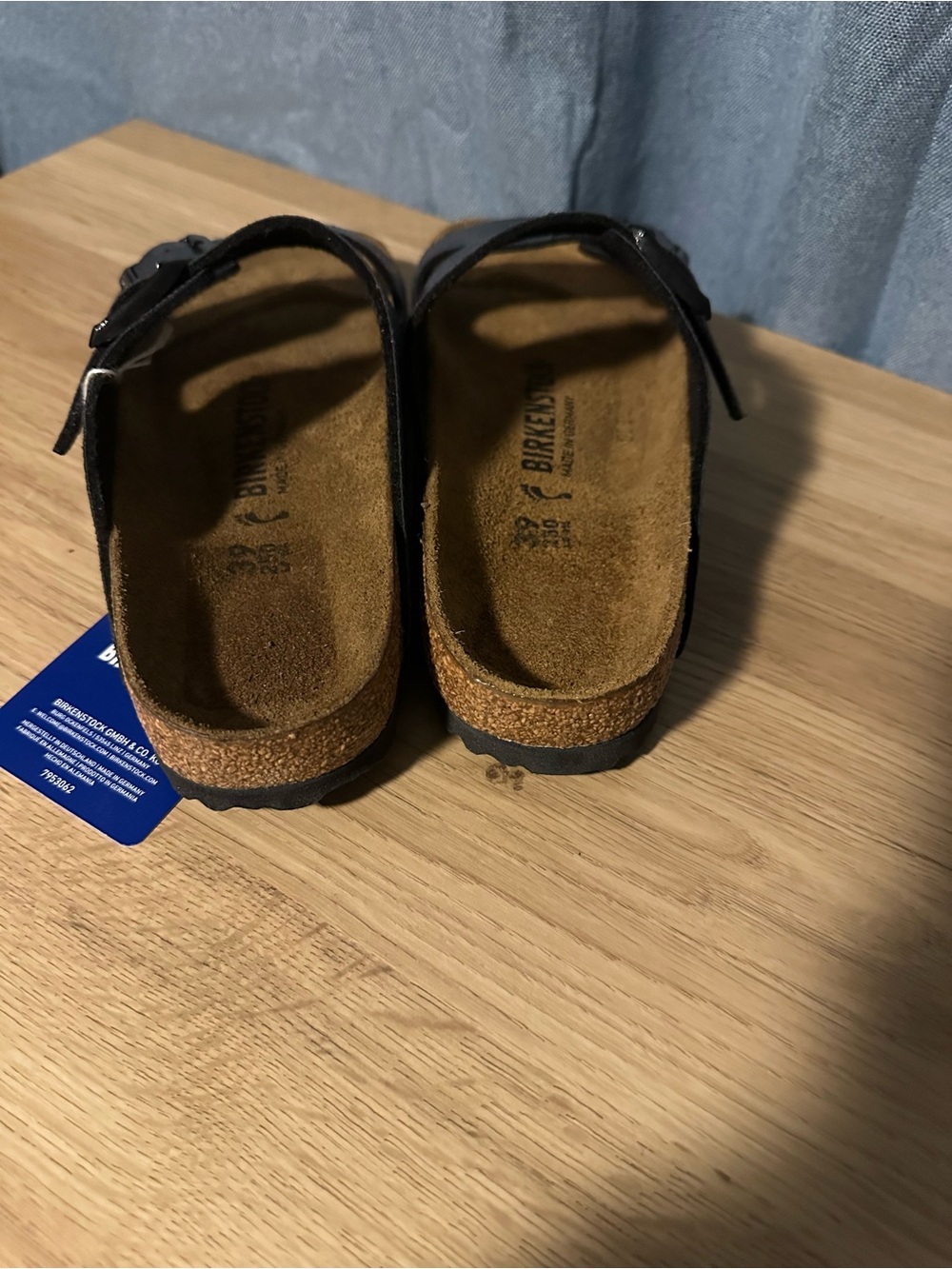 Birkenstock Arizona BS Midnight Birko-Flor Sandals US 8 EU39 Narrow New Box - Picture 3 of 8